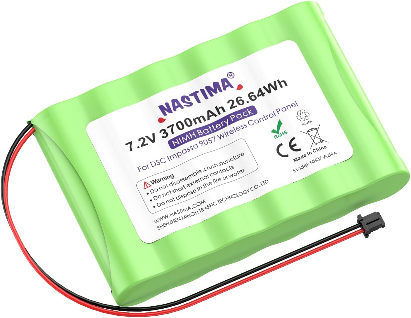 NASTIMA NIMH Battery Replacement for ADT DSC IMPASSA Systems