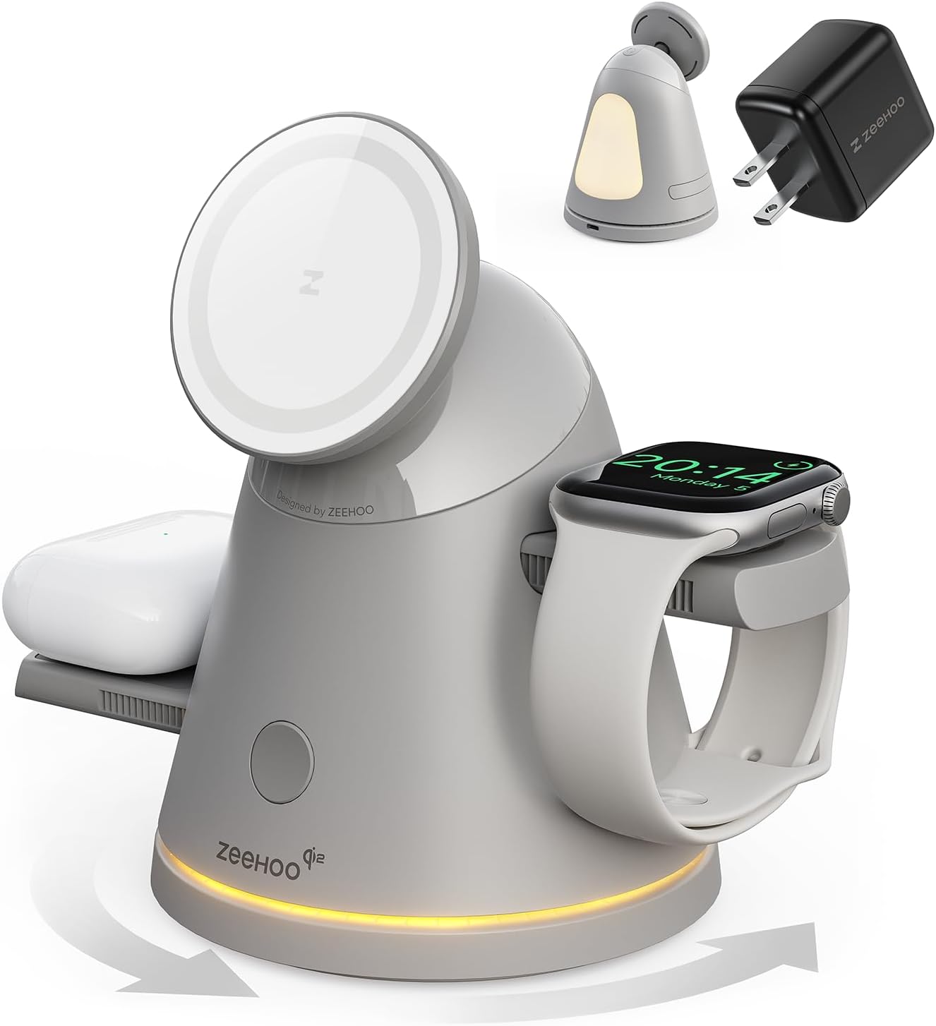 ZEEHOO 3 in 1 Charging Station for Apple Devices and More