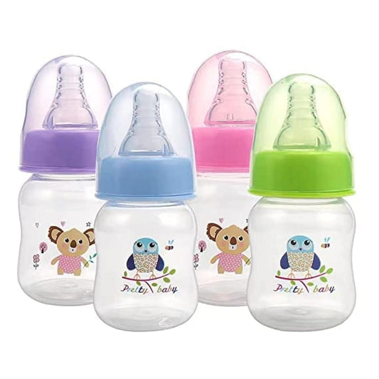 Set of 4 Anti-Colic Baby Bottles | 2oz 60ml | Pretty Design