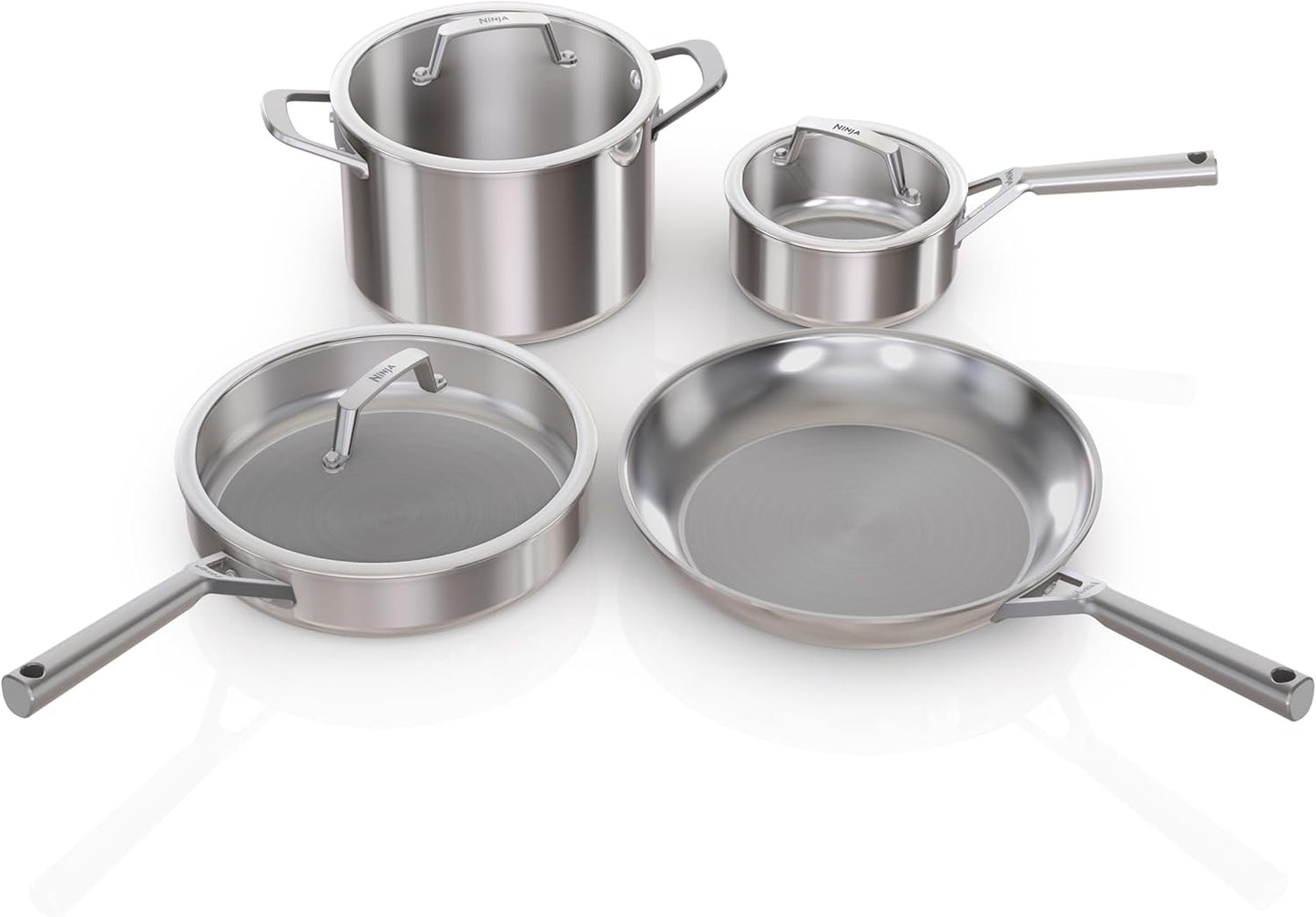 Ninja EverClad Stainless Steel Cookware Set for All Stovetops