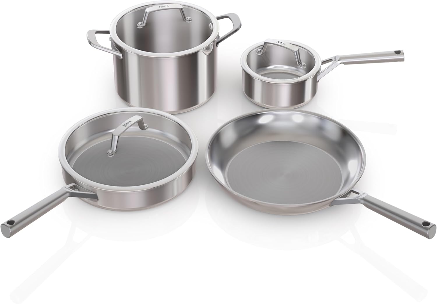 Ninja EverClad Stainless Steel Cookware Set for All Stovetops