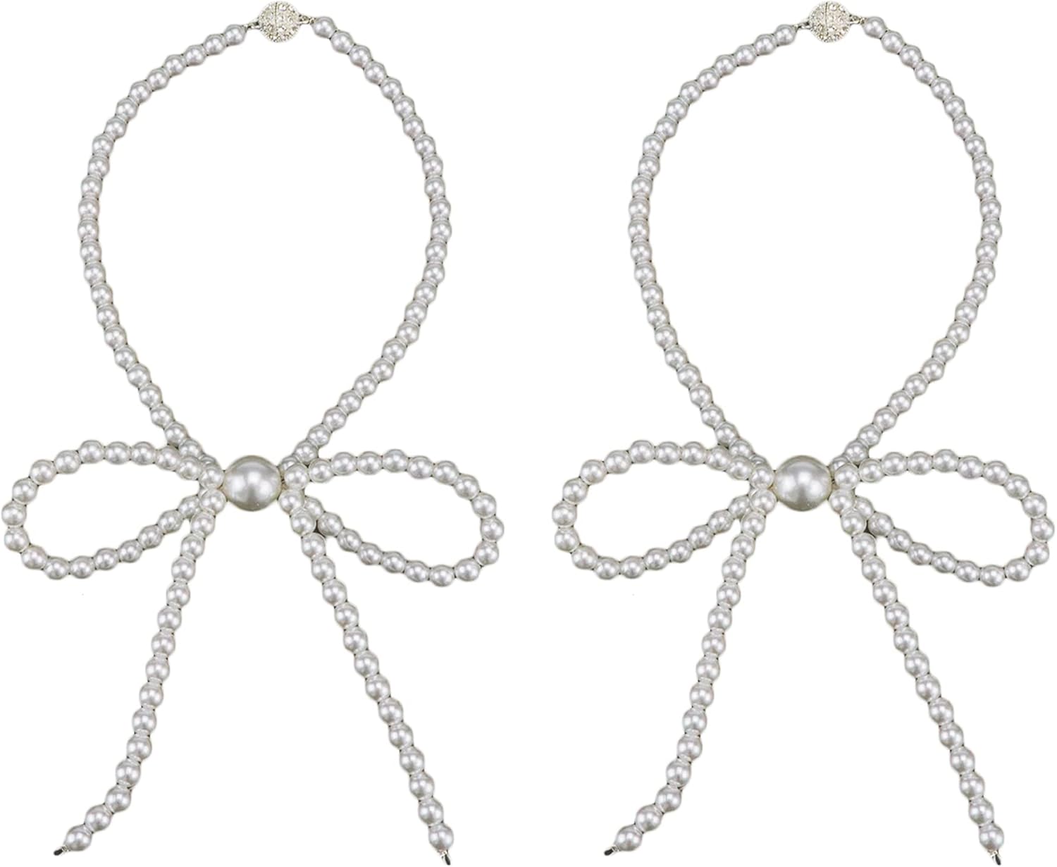 HEVSTIL Pearl Tiebacks Set - Elegant Curtain Holdbacks