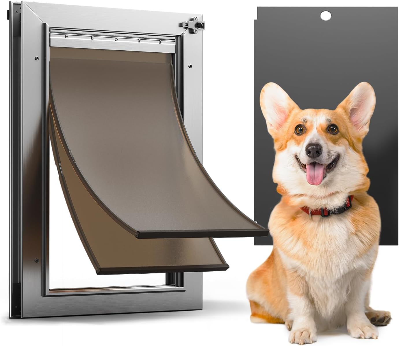 Heavy Duty Dog Door for Medium Pets, Energy Efficient Design