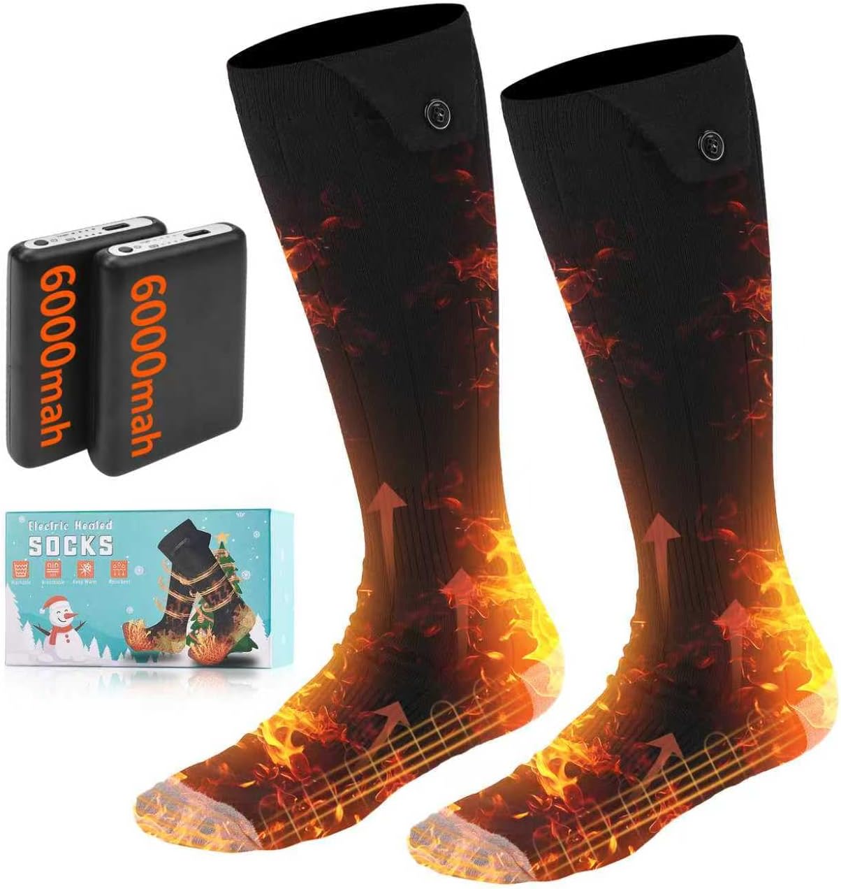 Heated Socks for Men Women by Baowenqier - Ultimate Warmth