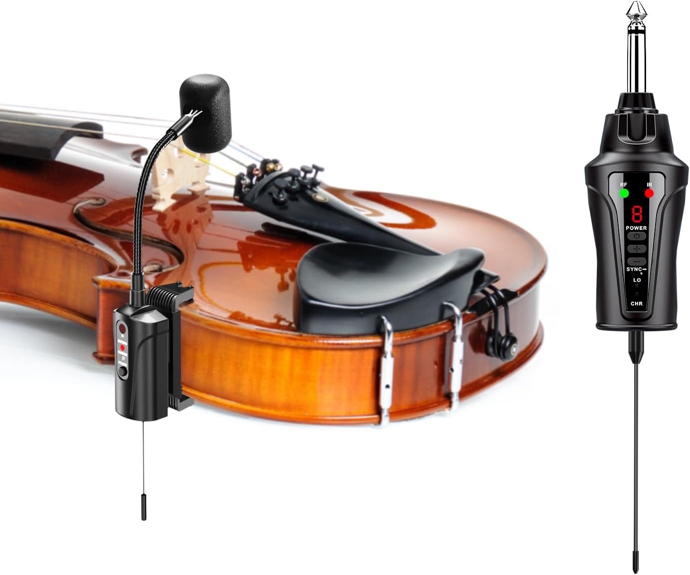 UHF Wireless Violin Microphone System for Musicians and Performers