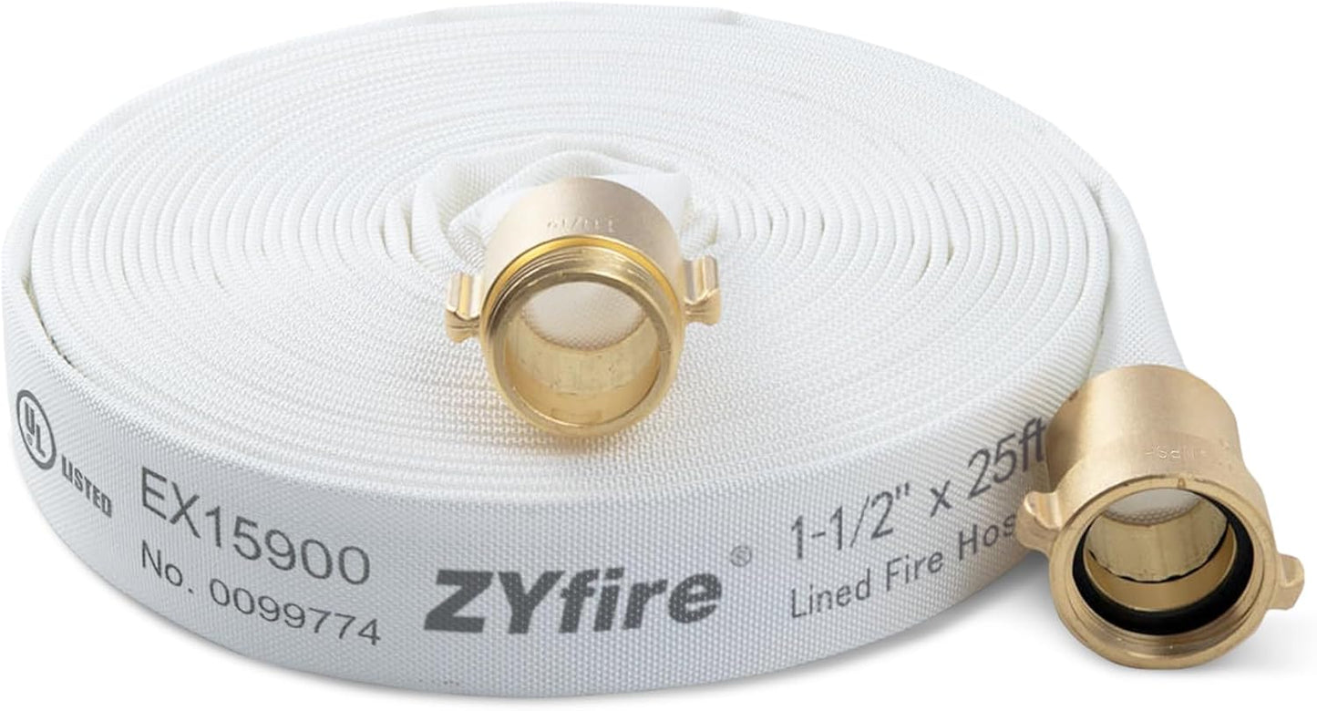 ZYfire Fire Hose 1-1/2 ID x 25 FT Lightweight TPU Hose