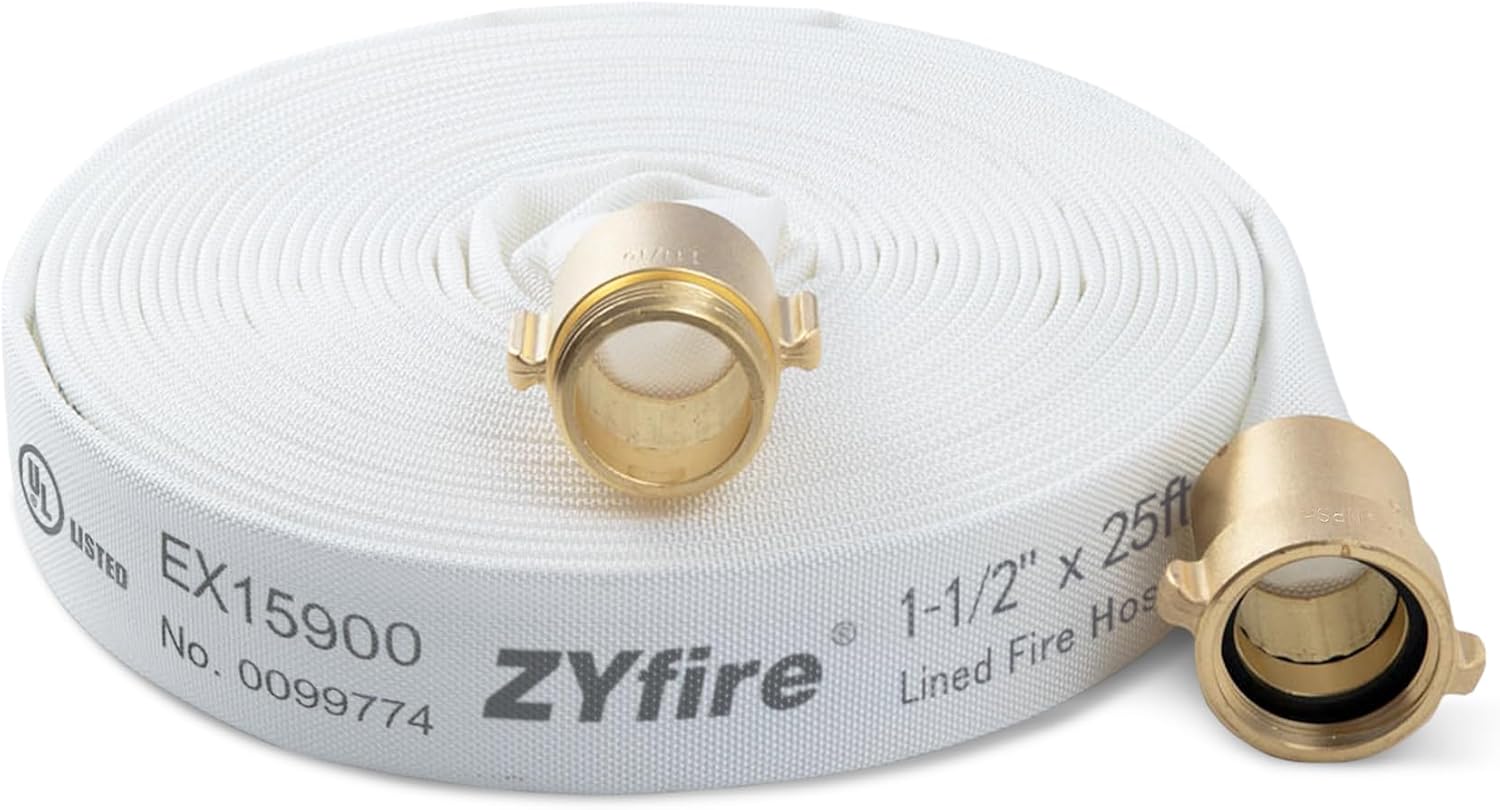 ZYfire Fire Hose 1-1/2 ID x 25 FT Lightweight TPU Hose