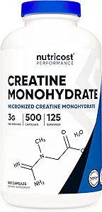 Nutricost Micronized Creatine Monohydrate 3000mg 500 Capsules