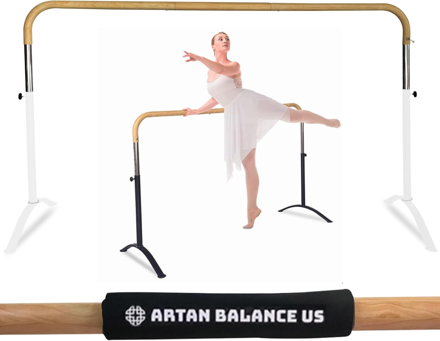 Portable Ballet Barre for Home or Studio - Adjustable Height