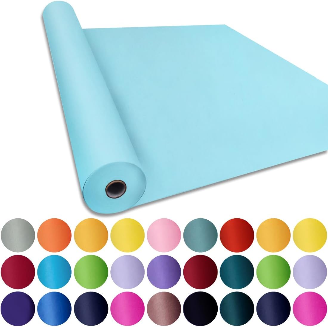 Light Blue Kraft Craft Paper Roll for Gift Wrapping and Art