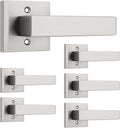 Probrico 6 Pack Satin Nickel Dummy Door Lever - Non-Turning Pull