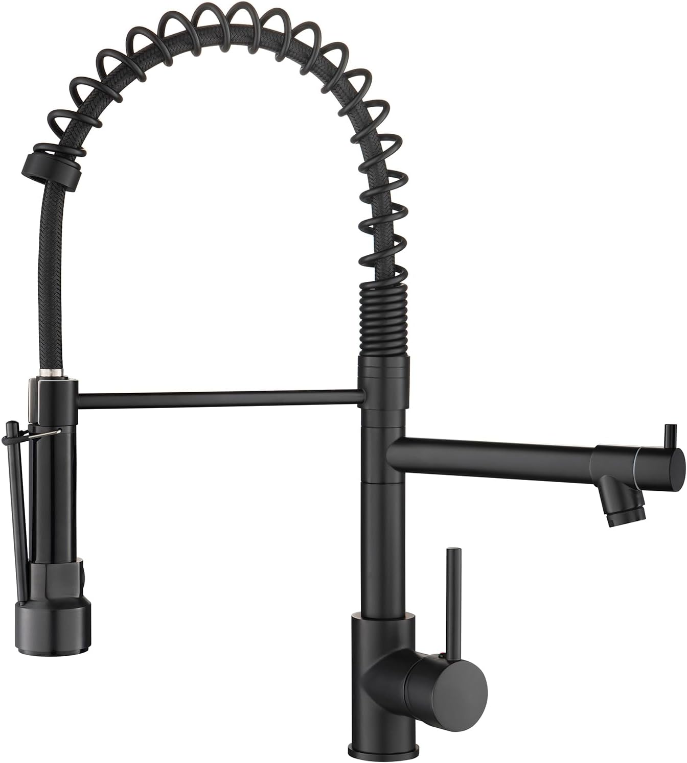 AIMADI Black Kitchen Faucet with Dual Function Sprayer for Elegance