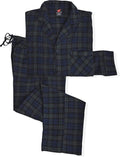 Hanes Men's 100% Cotton Flannel Plaid Pajama Top and Pant Set - Cozy