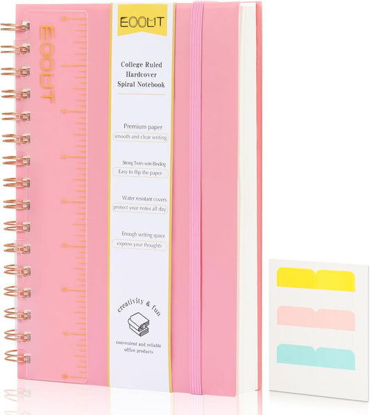 Thick Paper A5 Spiral Notebook - 300 Pages Pink