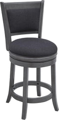 Ball & Cast Upholstered Swivel Counter Stool 24in Seat Height - Dark