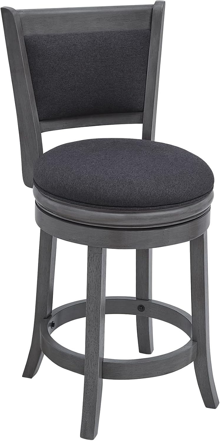 Upholstered Swivel Counter Stools for Kitchen Bar Seating