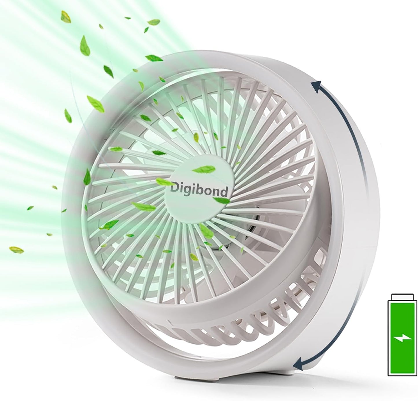 Portable Rechargeable Desk Fan - Powerful & Quiet
