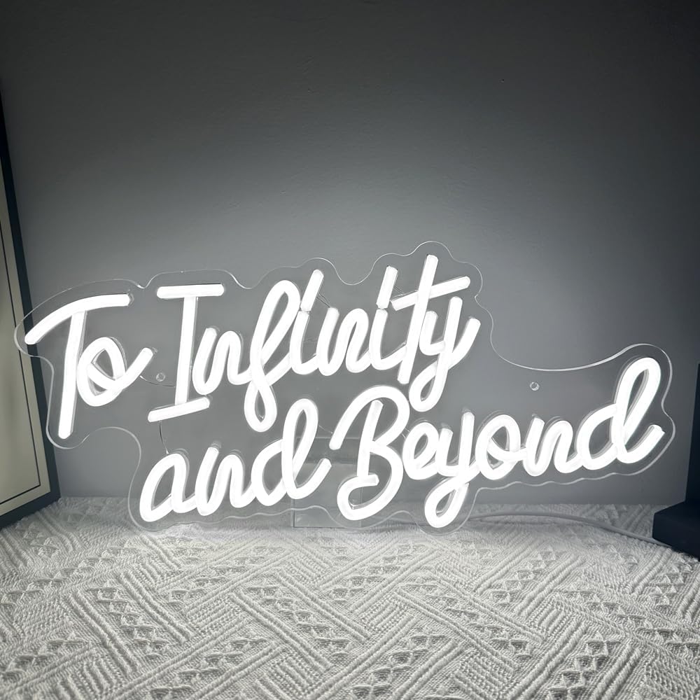 To Infinity and Beyond Neon Sign for Unique Wall Decor