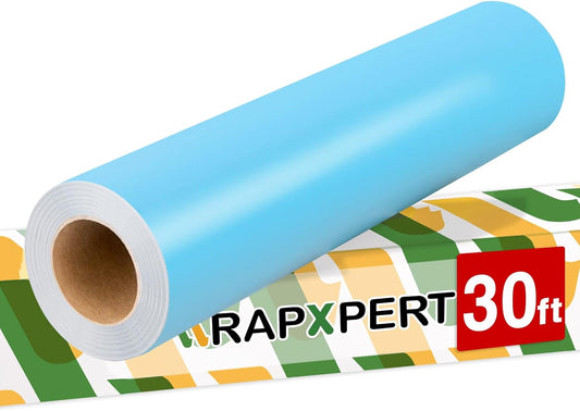Easy Cut Matte Light Blue Vinyl Roll for Cricut, 12x30ft