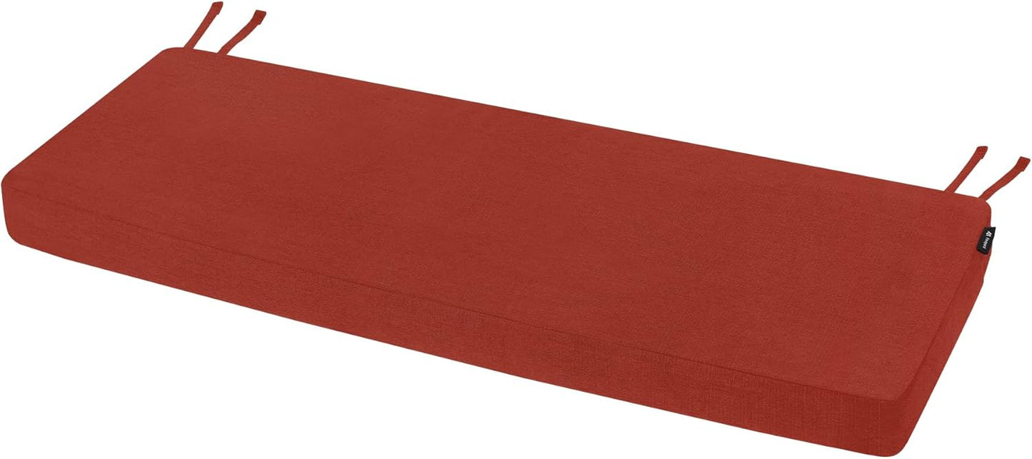 Favoyard Outdoor Bench Cushion for Patio Furniture, Red 36 x 14