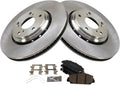 TRQ Front Brake Pad & Rotor Kit Compatible with 2017-2019 Acura ILX