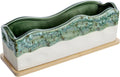 13 Inch Rectangular Succulent Planter Seafoam Green - Coastal Look