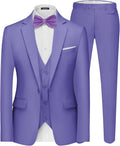 MAGE MALE Men's 3 Pieces Slim Fit One Button Suit Set - Party