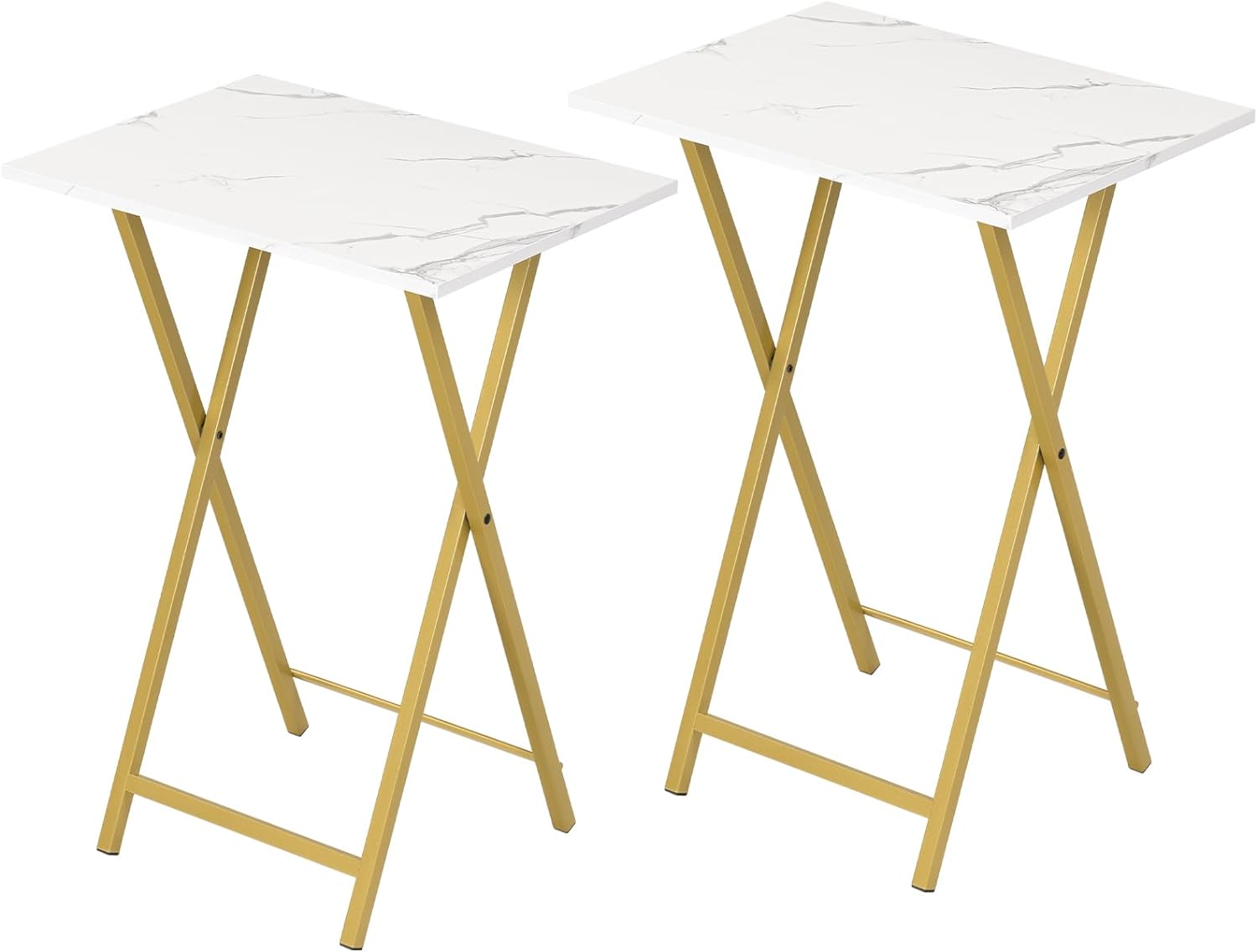 HOOBRO Set of 2 Folding TV Tray Tables for Small Spaces