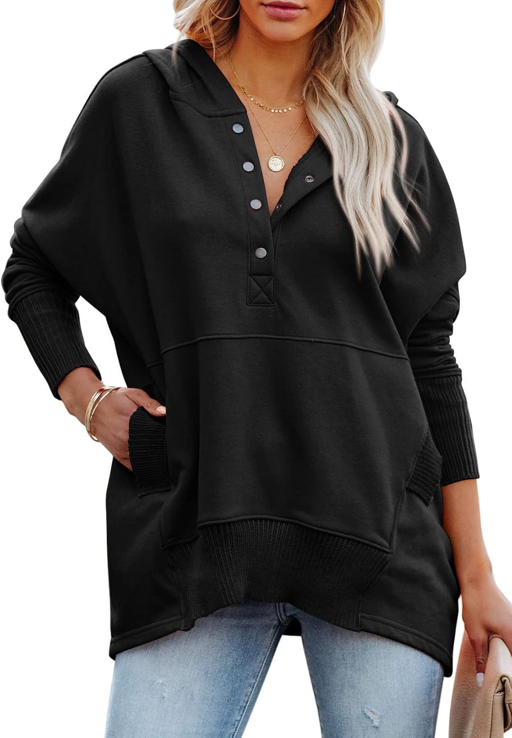 PRETTYGARDEN Women's Casual Long Sleeve Zipper Sweatshirt Tops