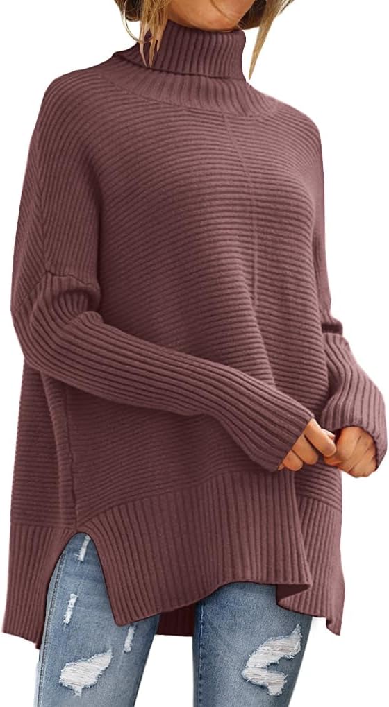 LILLUSORY Women's Oversized Turtleneck Sweater for Fall Style