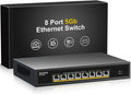 8 Port 5G Ethernet Switch Unmanaged - High-Speed 5Gb Network Hub
