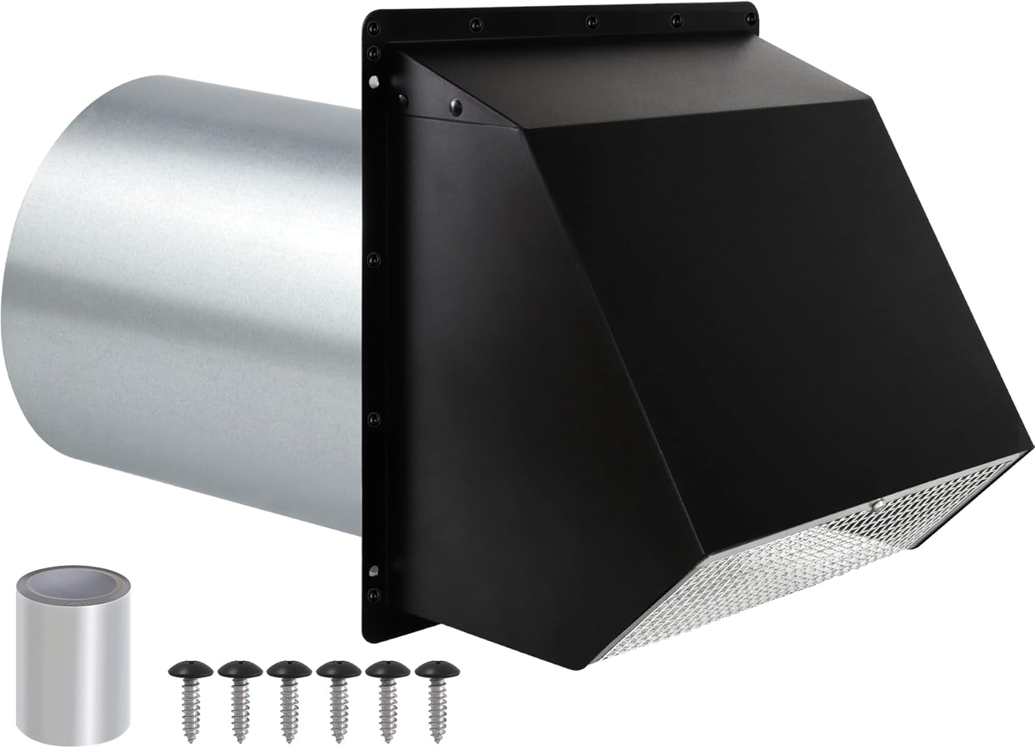 6 Inch Wall Vent Exhaust Cover for Kitchen and Dryer Applications