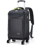 Lekebobor Travel Rolling Backpack 18in - Convertible Carry-On with 360