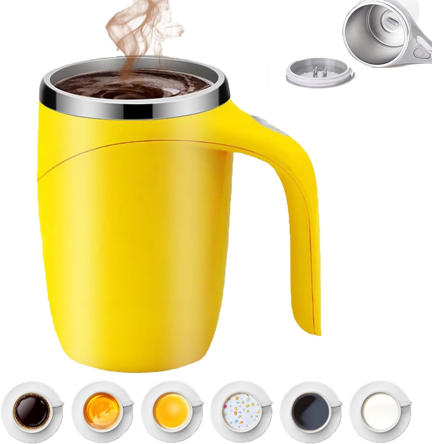 2 Pack Rechargeable Self Stirring Mugs