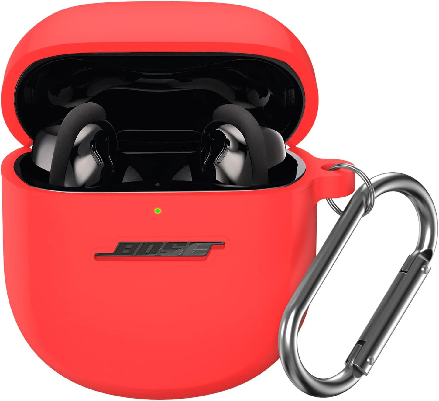 Protective Red Silicone Case for Bose QC Earbuds 2