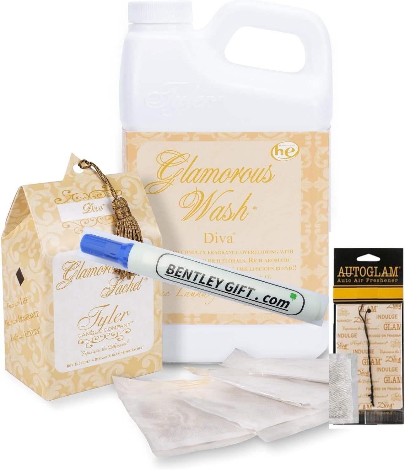 Tyler Candle Glamorous Wash Diva Detergent Bundle for Laundry