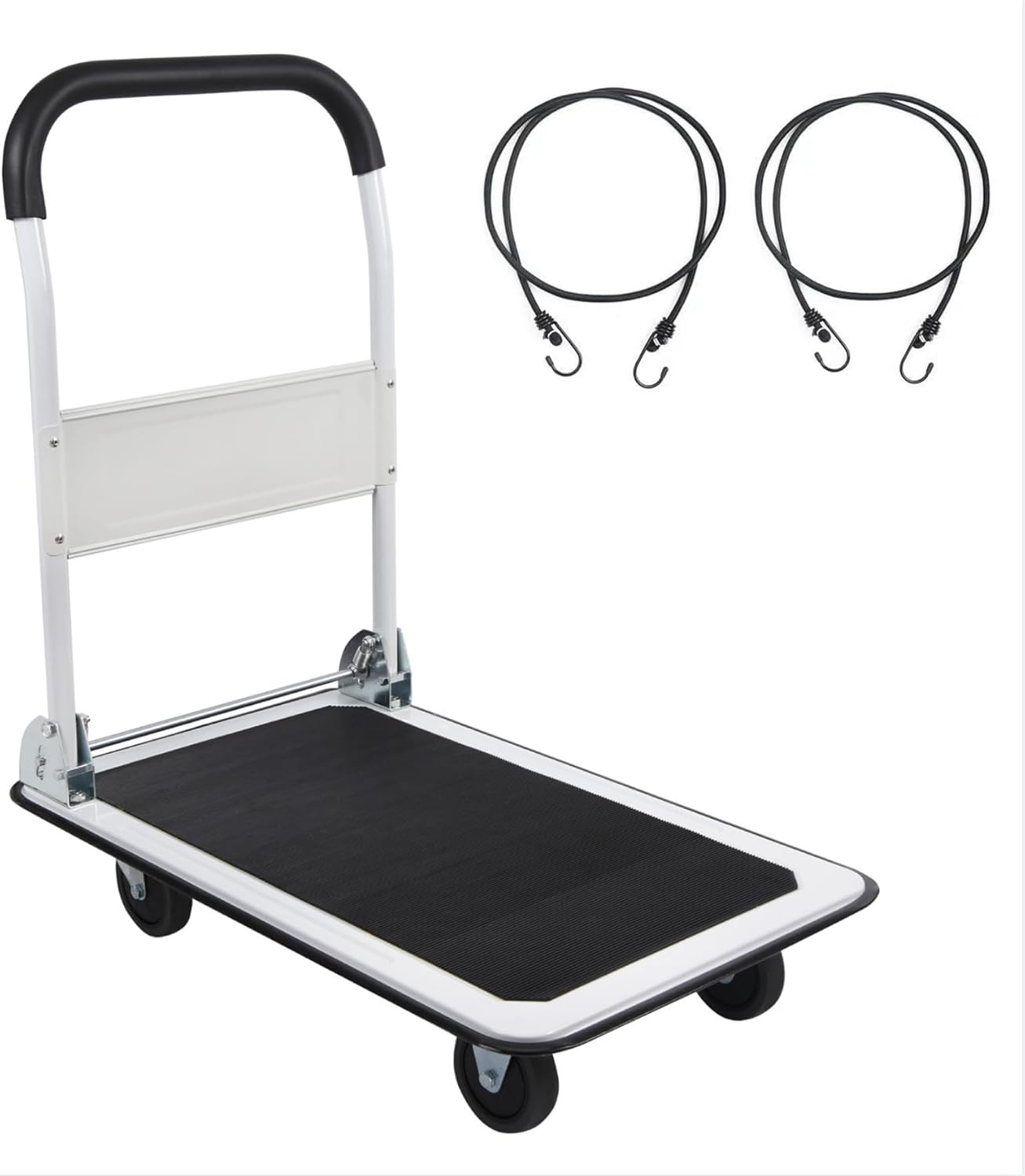LEADALLWAY Foldable Push Cart with 330lbs Capacity for Easy Transport