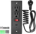 Drawer Outlet Kit Black Recessed Power Strip - PD 20W Fast Charge