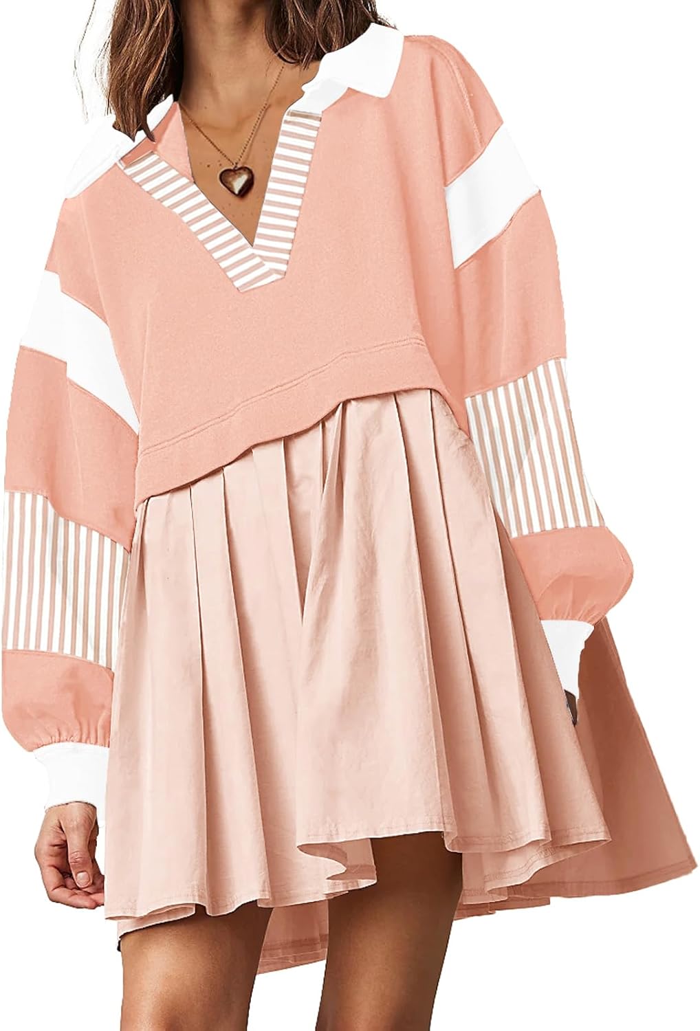 Oversized Casual Sweatshirt Dress for Women - Trendy Style