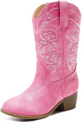 Cowgirl Boots for Girls Mid Calf Pointed Toe Western Style