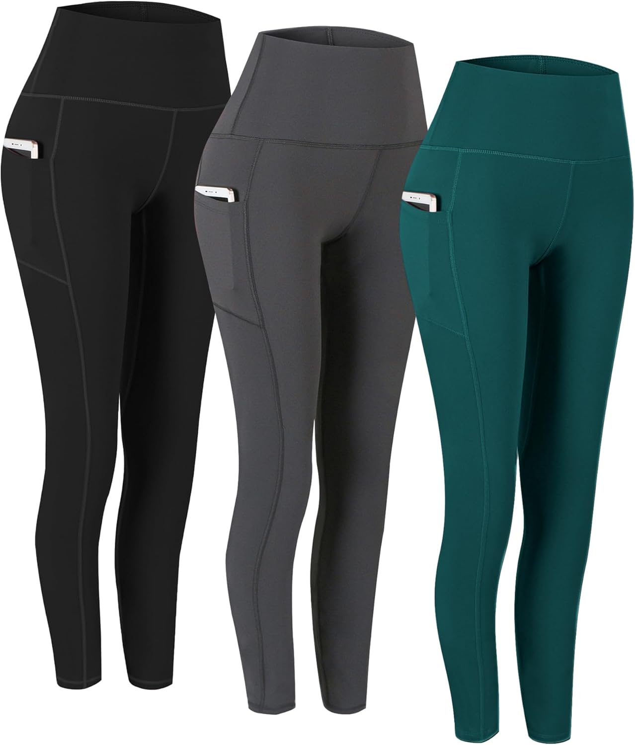 Fengbay High Waist Yoga Pants with Pockets for Women Fitness