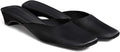 Coutgo Women Mules Low Kitten Heel Closed Square Toe - Size Fits Large