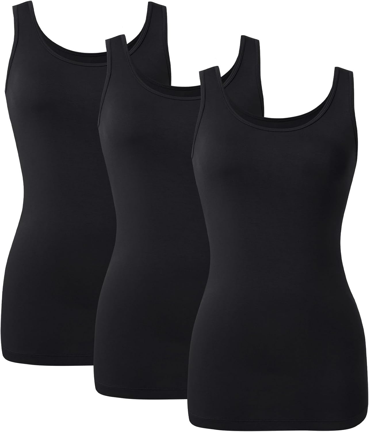 Bamboo Rayon Camisole Tops for Women - Soft & Breathable 3 Pack