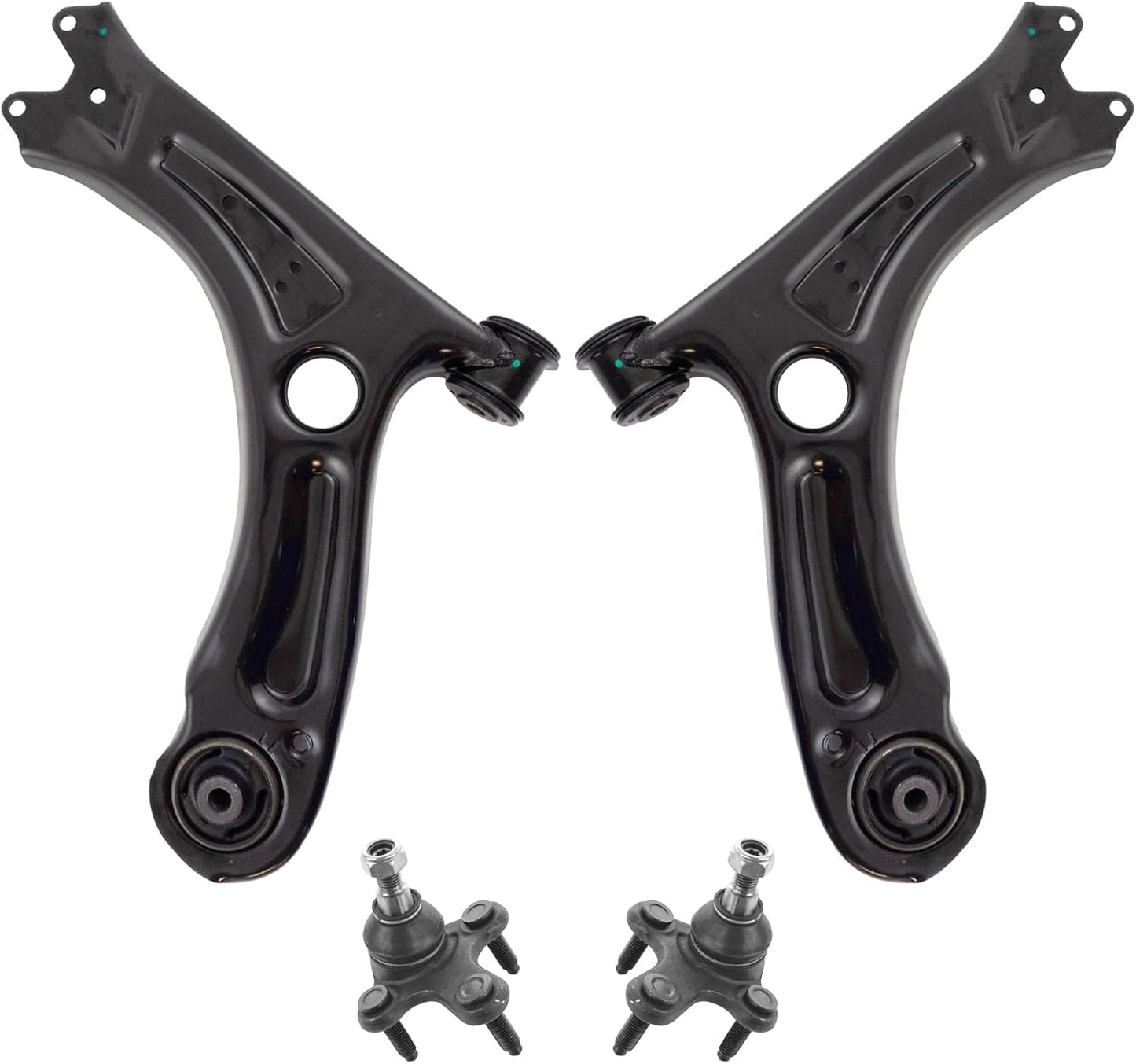 TRQ Front Lower Control Arm Set for 2011-2018 Volkswagen Jetta