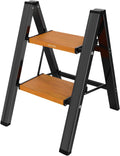 WOA WOA Step Ladder with Widening Pedals - Stable 2-Step Stool