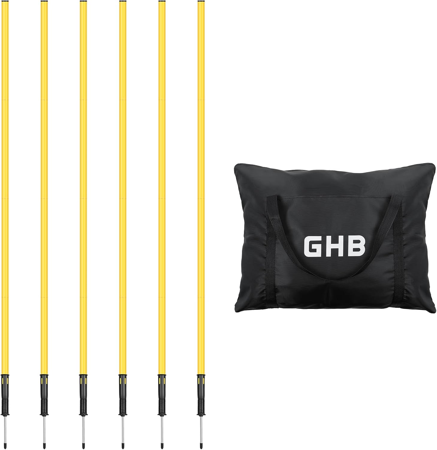 GHB Agility Poles 6 Pack for Soccer Training and Performance