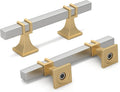 homdiy 3in Cabinet Pulls Brushed Nickel and Gold - Durable Modern