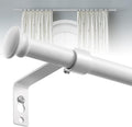Rustic White Curtain Rods Set - 28-50 Inch Heavy-Duty Decor - LAKEROD