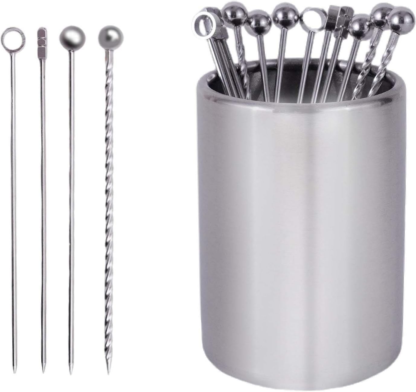 Premium 304 Stainless Steel Cocktail Picks Set