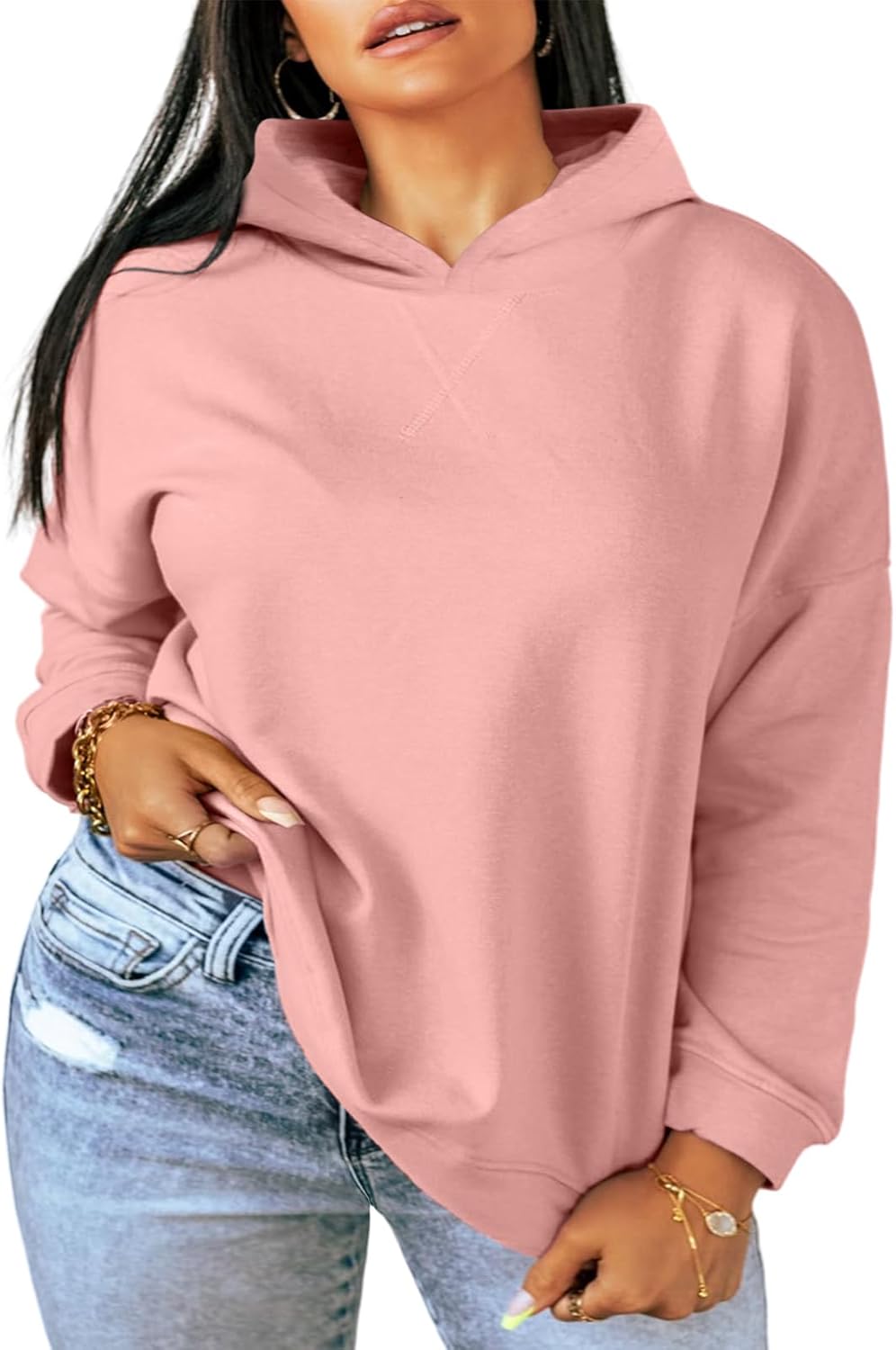 TAKEYAL Plus Size Half Zip Sweatshirt with Pockets